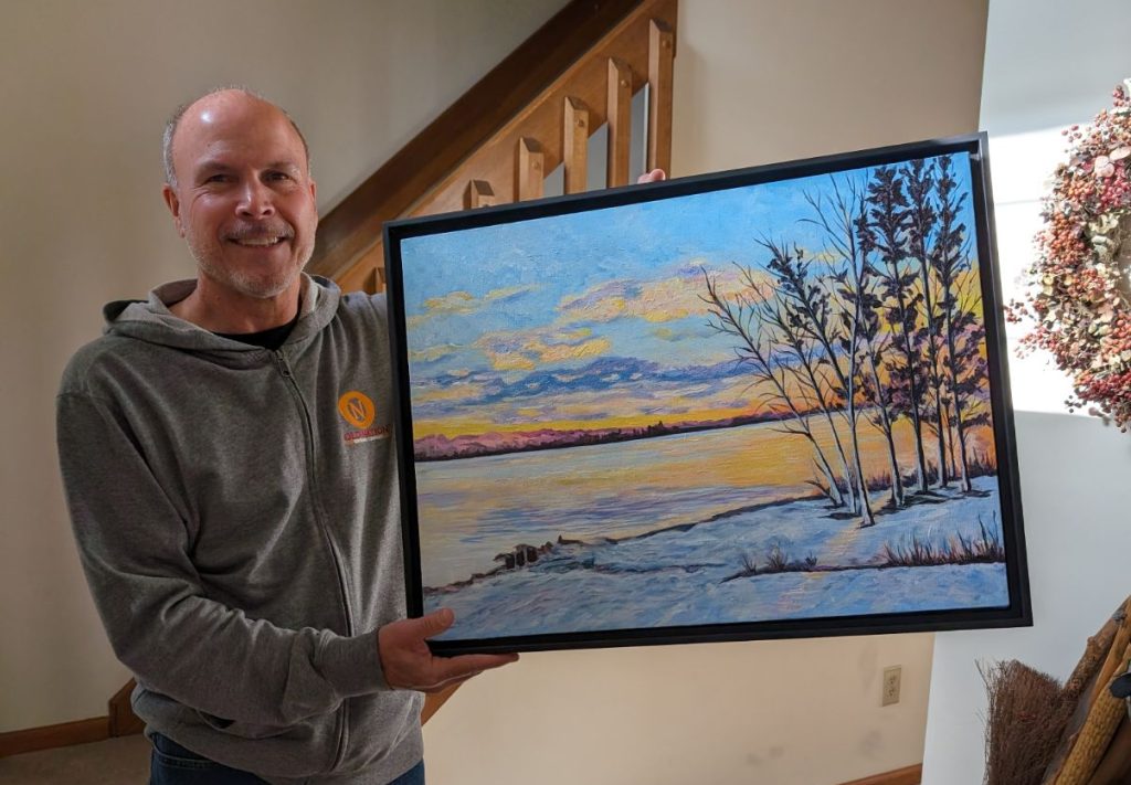 Stan with his painting